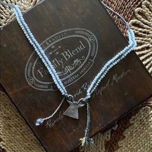 Indian Trading Bead Necklace with Sliver Metal